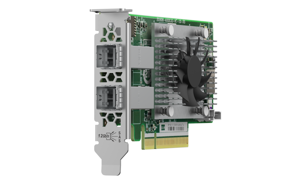 QNAP - QXP-820S-B3408 - 2-port miniSAS HD host bus adapter, Broadcom Tomcat SAS3408