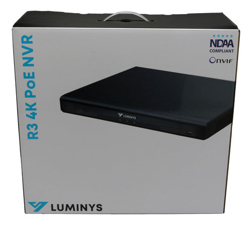Luminys - R32-8PA2 - R3 Starter Series NVR, 8MP 8 Channel 1U 8-Port PoE,  2SATA, Analytics by Camera, 2TB
