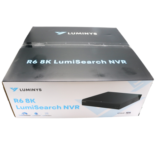 Luminys - R68-32NA128 - R6 Extreme Series NVR, 32MP 32 Channel 2U Dual NIC, 8SATA, Analytics by Recorder Including Metadata, LumiSearch Supported, 128TB