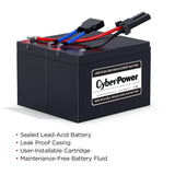 CYBERPOWER - RB1270X2B - Replacement Battery Cartridge for PR750LCD, 2 batteries, 12V/7AH, Sealed lead-acid, 18 month warranty