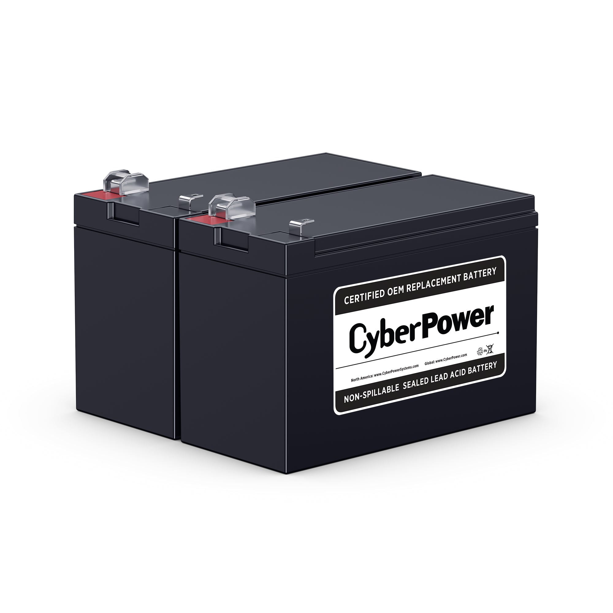 CYBERPOWER - RB1270X2C - REPLACEMENT BATTERY CARTRIDGE, 2 BATTERIES, 12V/7AH, SEALED LEAD-ACID, 18 MONTH WARRANTY