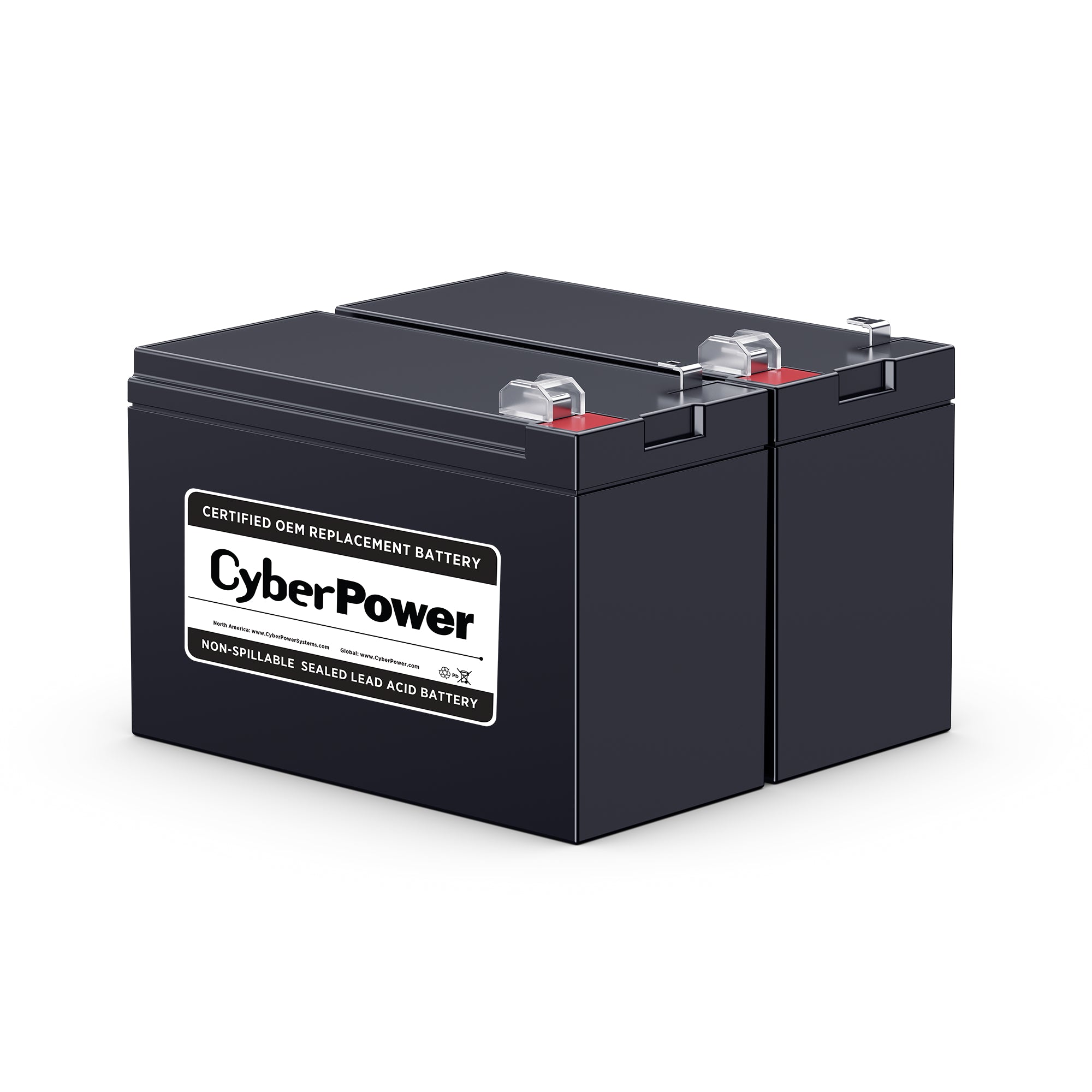 CYBERPOWER - RB1270X2C - REPLACEMENT BATTERY CARTRIDGE, 2 BATTERIES, 12V/7AH, SEALED LEAD-ACID, 18 MONTH WARRANTY