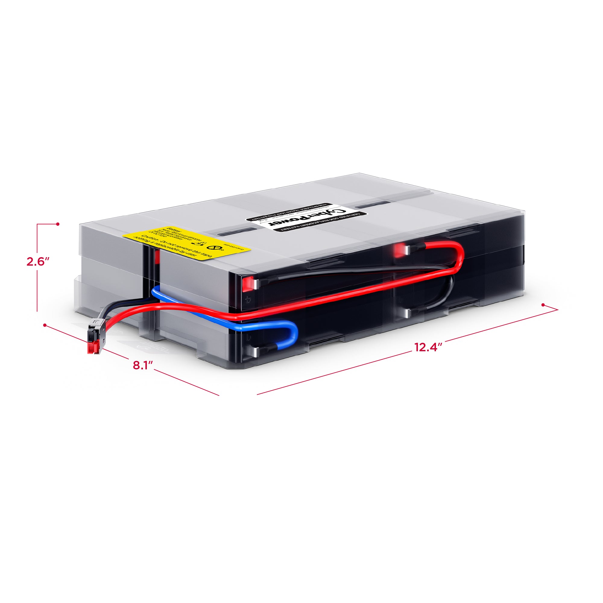 CYBERPOWER - RB1270X4F - REPLACEMENT BATTERY CARTRIDGE, 4 BATTERIES, 12V/7AH, SEALED LEAD-ACID, 18 MONTH WARRANTY