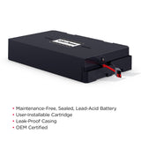 CYBERPOWER - RB1270X4H - CyberPower RB1270X4H UPS Replacement Battery, 4 x 12V/7Ah, 18-month Warranty