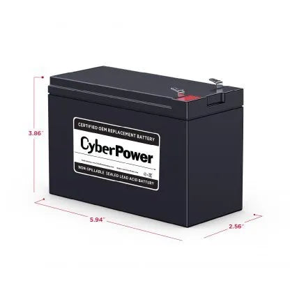 CYBERPOWER - RB1280 - Replacement Battery Cartridge for CP685AVR-G, CP685AVRLCD-G, 1 battery, 12V/8AH, Sealed lead-acid, 18 month warranty