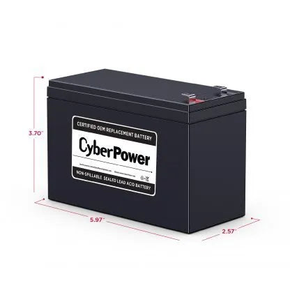 CYBERPOWER - RB1290 - Replacement Battery Cartridge for CP1000AVRLCD, 1 battery, 12V/9AH, Sealed lead-acid, 18 month warranty
