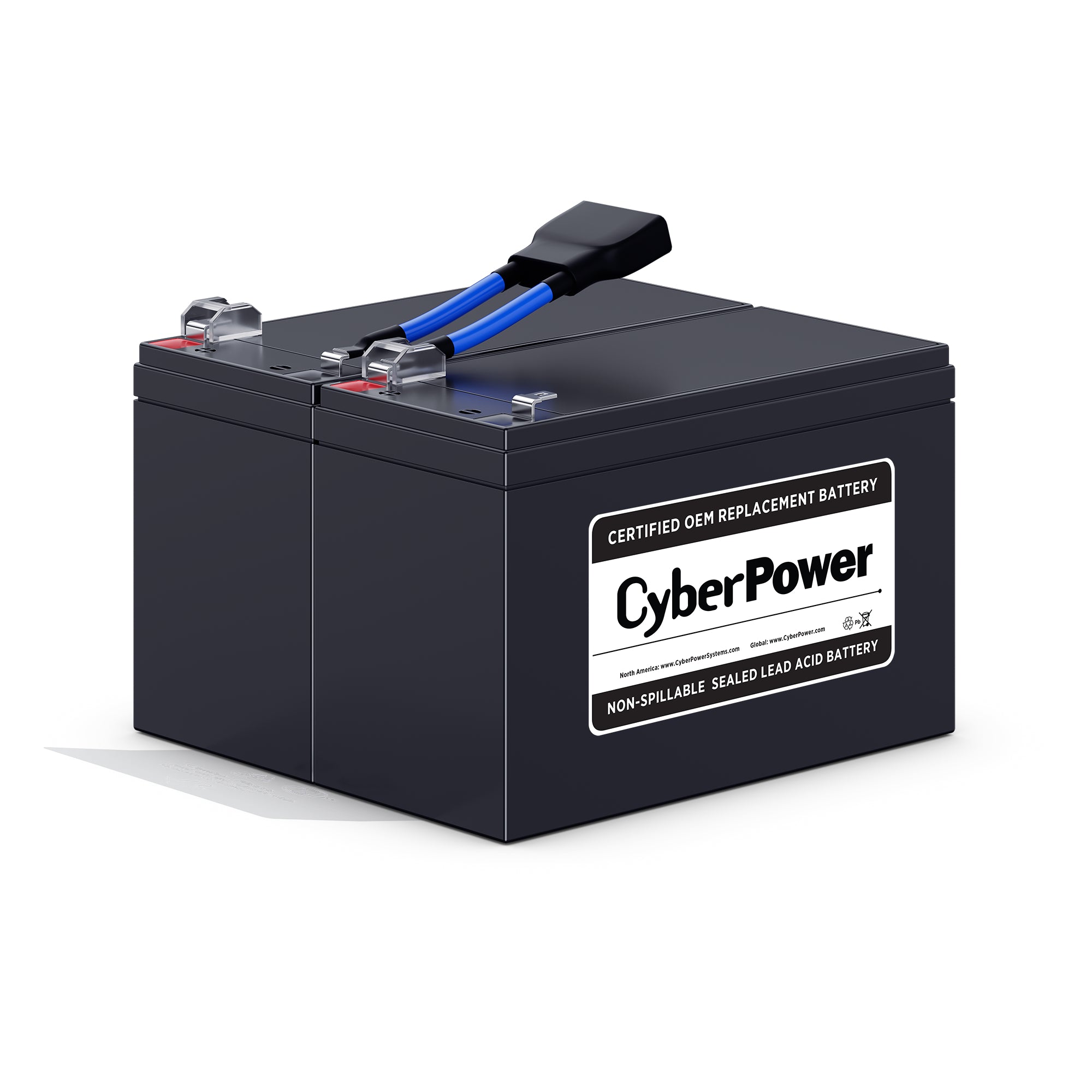 CYBERPOWER - RB1290X2A - REPLACEMENT BATTERY CARTRIDGE, 2 BATTERIES, 12V/9AH, SEALED LEAD-ACID, 18 MONTH WARRANTY
