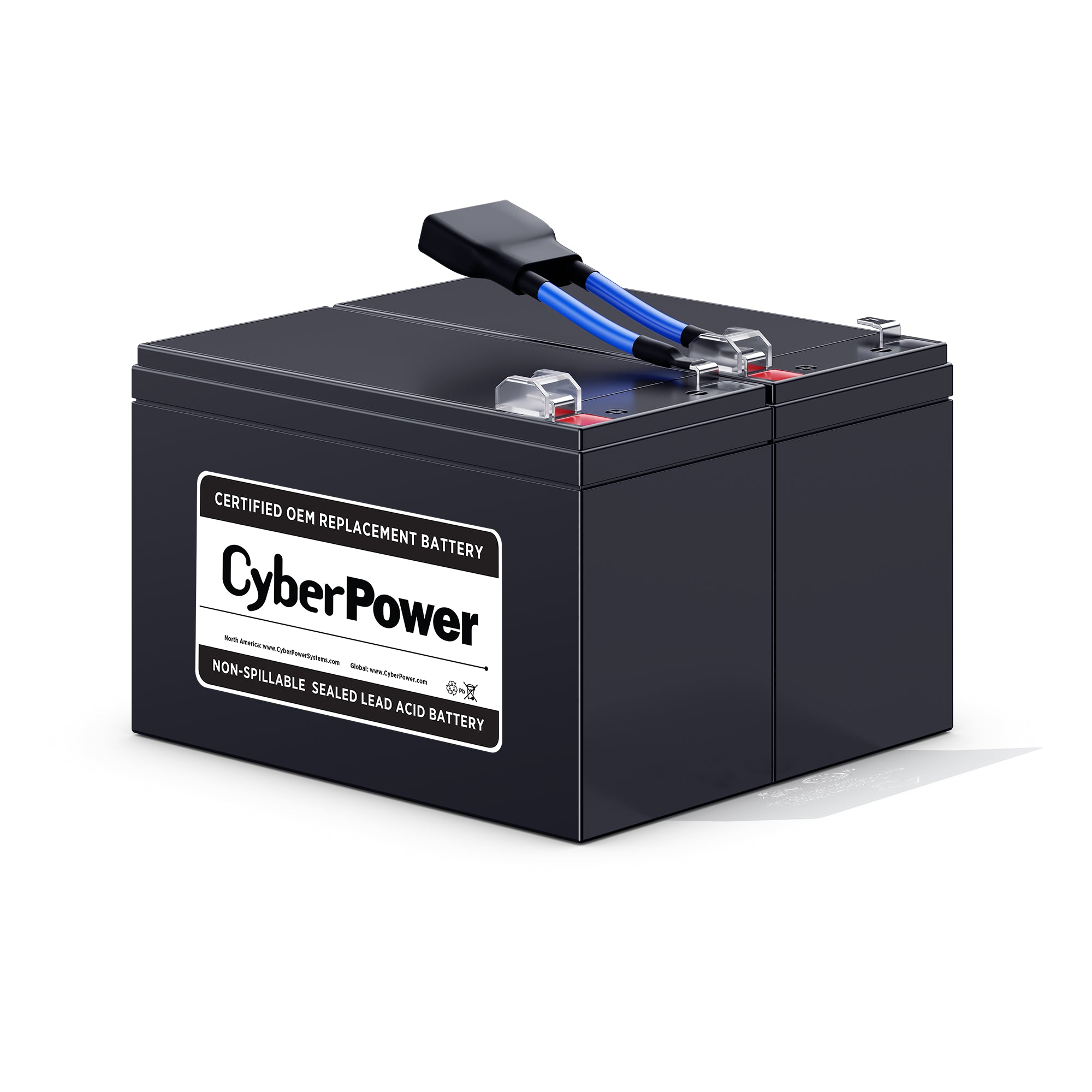 CYBERPOWER - RB1290X2A - REPLACEMENT BATTERY CARTRIDGE, 2 BATTERIES, 12V/9AH, SEALED LEAD-ACID, 18 MONTH WARRANTY
