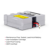CYBERPOWER - RB1290X2C - Replacement Battery for OR1000PFCRT2U, 2 Batteries, 12V/9Ah, Sealed Lead-Acid, 18 Month Warranty