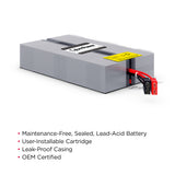 CYBERPOWER - RB1290X4H - Replacement Battery for OR2200PFCRT2U, 4 Batteries, 12V/9Ah, Sealed Lead-Acid, 18 Month Warranty