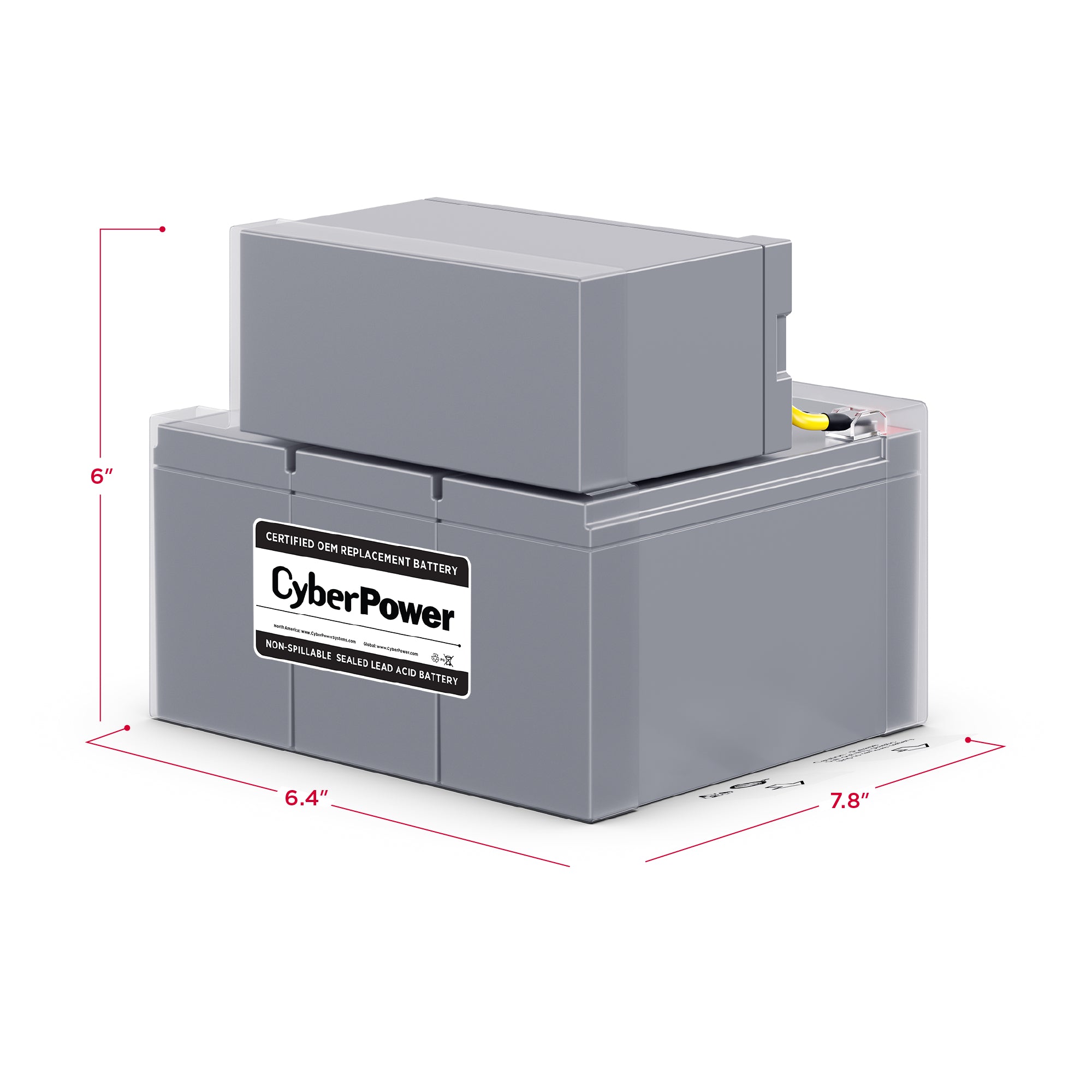 CYBERPOWER - RB1290X4K - REPLACEMENT BATTERY CARTRIDGE FOR PR2200LCDSL & PR3000LCDSL , 4 BATTERIES, 12V/9AH, SEALED LEAD-ACID, 18 MONTH WARRANTY