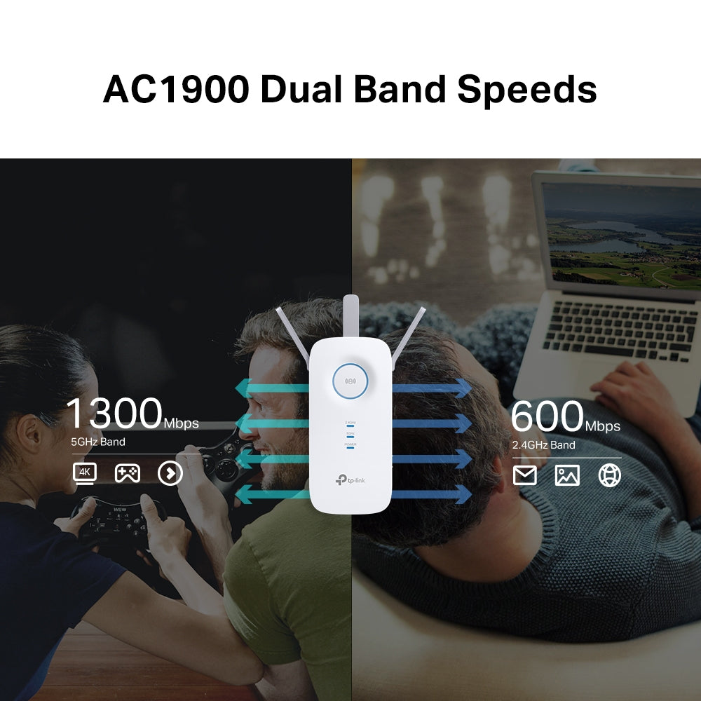 TP-Link - RE550 - AC1900 Wi-Fi Range Extender
