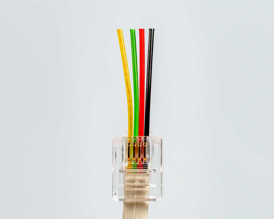 Jonard Tools - RJ11-100 - RJ11 Pass-Through Connectors (Pack of 100)