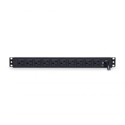 CYBERPOWER - RKBS20ST2F10R - 1800 J, 120 V, NEMA L5-20P twist lock plug, 12 NEMA 5-20R (2 front, 10 rear), 15 ft cord, Limited lifetime warranty
