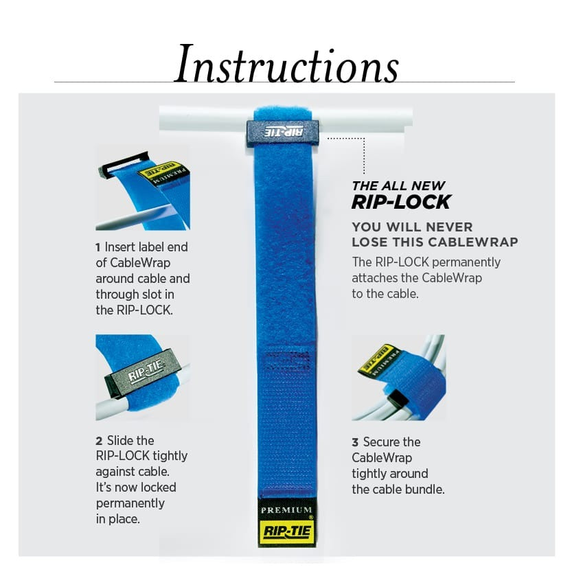 Rip-Tie - RLH-035 - One Inch Wide Rip-Lock CableWrap