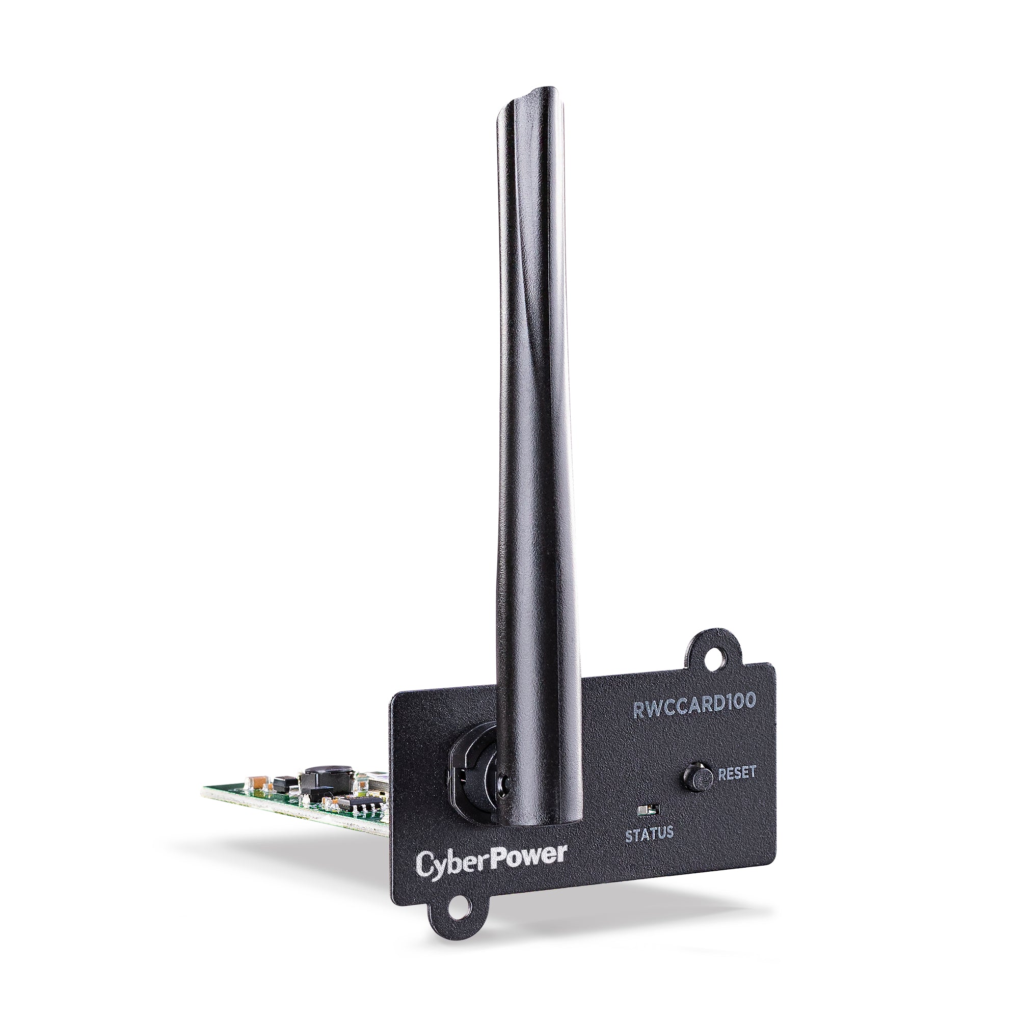 CYBERPOWER - RWCCARD100 - Remotely monitor UPS with via a cloud connection with a mobile app or web-based app. Event notifications via email or application alerts and user upgradeable firmware. Connect with IEEE 802.11b/g/n wireless network.