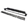 GoSimplyConnect - S45-2024UP - 24 Port PROSeries Unloaded UTP Keystone Patch Panel, Removable Face Plate, 1RU, Cable Management Bracket, cable ties and rack screws. 1ea/box