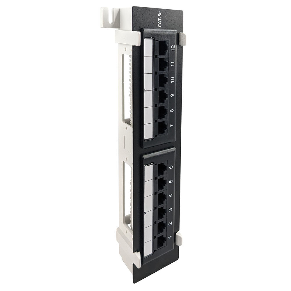 Simply 45 - S45-2512 - 12 Port Loaded UTP Cat5e Patch Panel, 110 style, Wall Mount Bracket, Cable Ties and Rack Mount Screws. 1ea/box