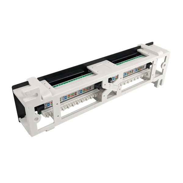 Simply 45 - S45-2512 - 12 Port Loaded UTP Cat5e Patch Panel, 110 style, Wall Mount Bracket, Cable Ties and Rack Mount Screws. 1ea/box