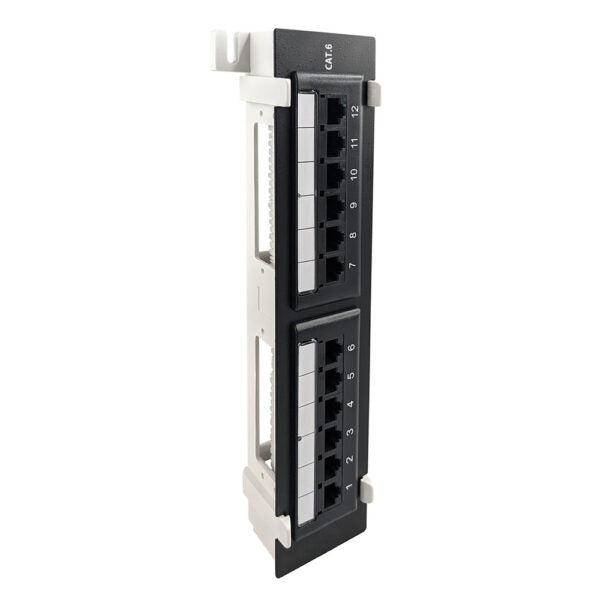 Simply 45 - S45-2612 - 12 Port Loaded UTP Cat6 Patch Panel, 110 style, Wall Mount Bracket, Cable Ties and Rack Mount Screws. 1ea/box