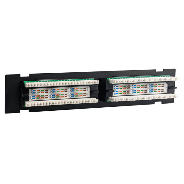 Simply 45 - S45-2612 - 12 Port Loaded UTP Cat6 Patch Panel, 110 style, Wall Mount Bracket, Cable Ties and Rack Mount Screws. 1ea/box