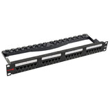 Simply 45 - S45-2624 - 24 Port Loaded UTP Cat6 Patch Panel, 1RU, 110 style, Cable Management Bracket, Cable Ties and Rack Screws. 1ea/box