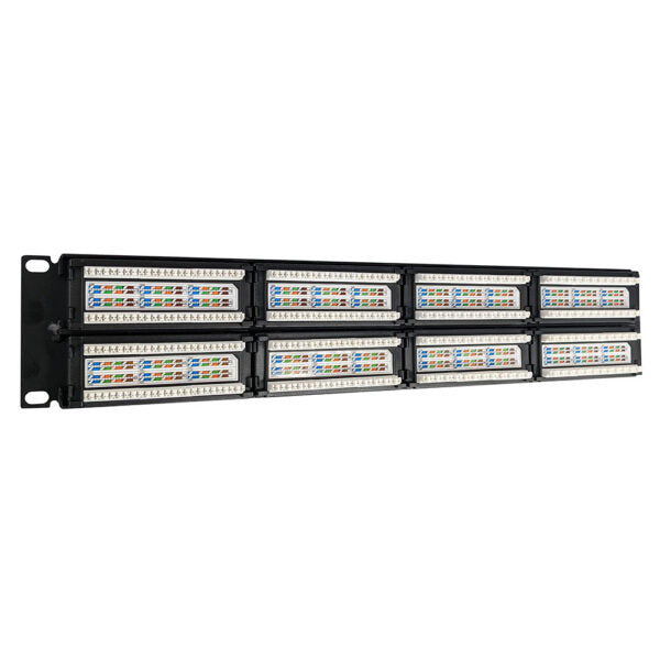 Simply 45 - S45-2624 - 24 Port Loaded UTP Cat6 Patch Panel, 1RU, 110 style, Cable Management Bracket, Cable Ties and Rack Screws. 1ea/box