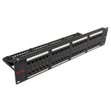 Simply 45 - S45-2648 - 48 Port Loaded UTP Cat6 Patch Panel, 2RU, 110 style, Cable Management Bracket, Cable Ties and Rack Screws. 1ea/box