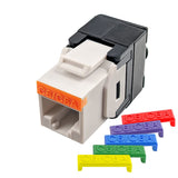 Simply 45 - S45-3600W-25 - Cat6/6A UTP 180° White Keystone Jack - 25/Pack