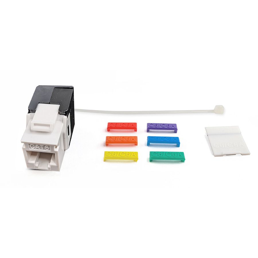 Simply 45 - S45-3600W - Cat6/6A UTP 180° White Keystone Jack