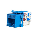 Simply 45 - S45-3690BL - Cat6 UTP 90° Blue Keystone 110 Style, Dust Cover, IDC Cap
