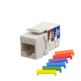 Simply 45 - S45-3690W - Cat6 UTP 90° 10G Rated White Keystone 110 Style, Dust Cover, IDC Cap 1ea/bag