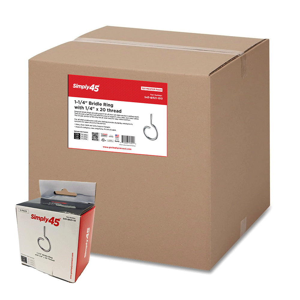 GoSimplyConnect - S45-BR21-100 - Bridle Rings, thread 1/4