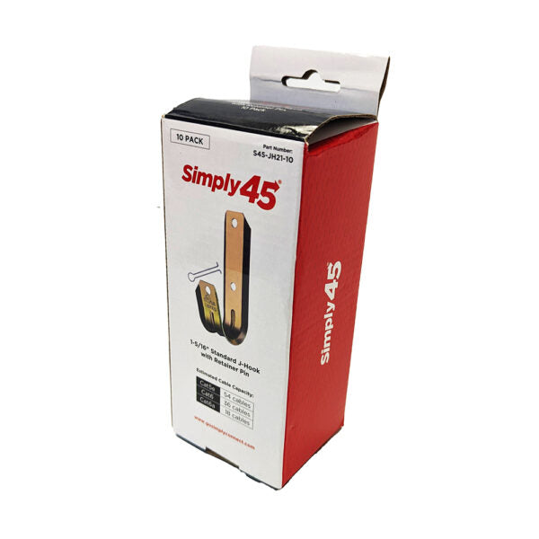 GoSimplyConnect - S45-JH21-10 - Standard J Hooks, Size 1-5/16