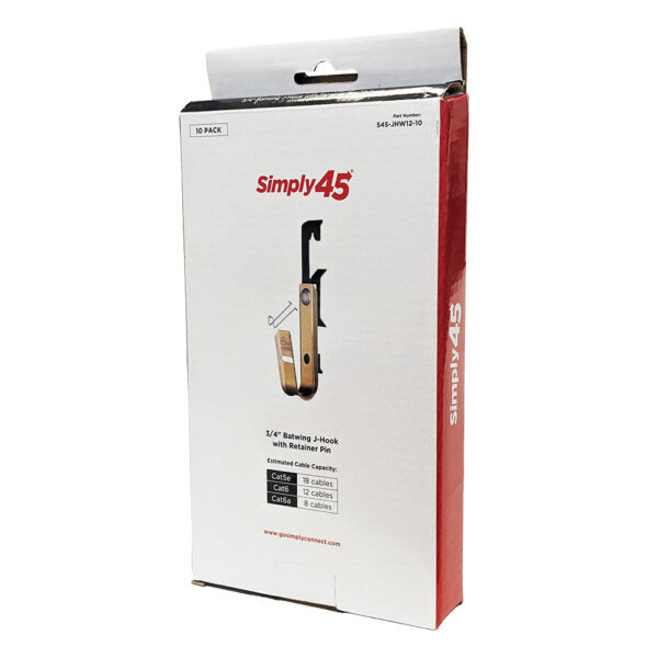 GoSimplyConnect - S45-JHW12-10 - Batwing J Hooks, Size 3/4