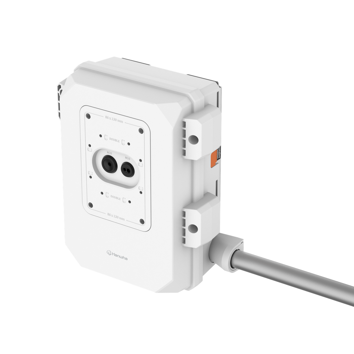 Hanwha - SBP-050NBW - Installation Cabinet compatible with
 1. Camera Direct: QNV-C8083R/C9083R, XND-C6083RV/C7083RV/C8083RV/C9083RV, XNV-C6083R/C7083R/C8083R/C9083R, XND-6083RV/8083RV/9083RV, XNV-6083R/8083R/8093R/9083R
 2. SBP-156WMW & SBP-250WMW
 