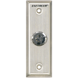 SECO-LARM - SD-71002-V0 - Shunt (maintained) N.C. turn-to-open keylock switch in a slimline stainless-steel plate. Key #1300.