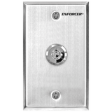 SECO-LARM - SD-72002-V0 - Key Switch Plates, Single-Gang, N.C. Turn-to-Open, Shunt Keyswitch