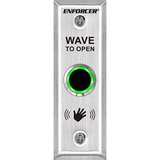 SECO-LARM - SD-9163-KSQ - Outdoor No-Touch Sensor with English message, slimline. Adjustable sensing range and relay trigger duration. "NO TOUCH EXIT" is printed on plate. ETL Listed. Conforms to UL Std. 294