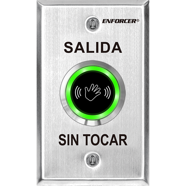 SECO-LARM - SD-9263-KS1Q - Outdoor single-gang No-Touch Sensor with Spanish message. Adjustable sensing range and relay trigger duration. 