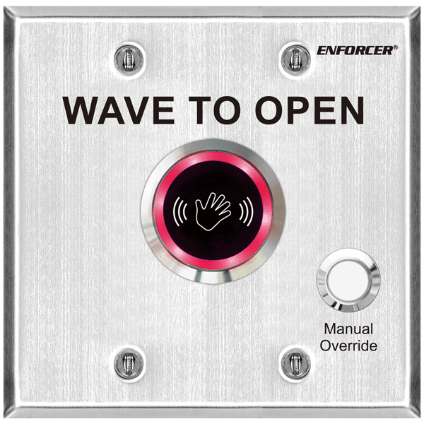 SECO-LARM - SD-9463-KSVQ - Wave To Open RTE with override button, Double Gang. ETL Listed. Conforms to UL Std. 294