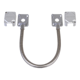SECO-LARM - SD-969-M15Q/S - Stainless-steel armored door cord with removeable cover (Silver), cord length 15" (39cm).