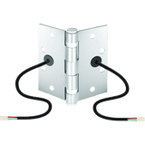 SECO-LARM - SD-H412 - 1) Electric Transfer Hinge. 5-knuckle, 4-wire transfer hinge with concealed wiring, 12~24 VAC/VDC, Heavy-duty, vandal-resistant steel, US26D (652)