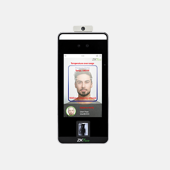 ZKteco USA - SF1005-QR-Mifare - Body-Temperature and Mask Detection with Face and Palm Recognition