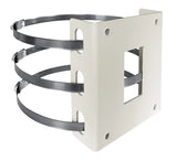 Hanwha - SHB-V-DBHWGC - Pole mount adapter, (Ø 8.2", max 8.9") for outdoor enclosure: SHB-V-3200HPR. Note: The SHB-V-WCPA is also needed for pole mount installation.
