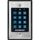 SECO-LARM - SK-1011-SDQ - Indoor Stand-Alone Keypad with 1000 users and one 1A relay output. Includes quick code, wrong-code lockout, smart egress input, three LEDs, built-in buzzer, and back box.