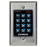 SECO-LARM - SK-1131-SPQ - Indoor Illuminated Stand-Alone keypad with Prox Reader, 1200 users and three outputs. Includes duress, quick code, wrong-code lockout, egress input, three LEDs, built-in buzzer, and back box.