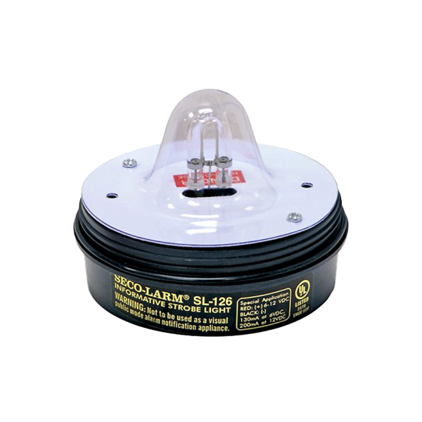 SECO-LARM - SL-126-A24Q/R - 6~24 VDC (2-wire connection) Strobe Light Red