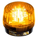 SECO-LARM - SL-1301-BAQ/A - 9~24 VAC/VDC LED Strobe Light. Incorporates 32 LEDs. 50,000-Hour operating life. 8 different flash patterns. Adjustable flashing speed. Indoor/outdoor use. Amber lens.