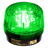 SECO-LARM - SL-1301-BAQ/G - 9~24 VAC/VDC LED Strobe Light. Incorporates 32 LEDs. 50,000-Hour operating life. 8 different flash patterns. Adjustable flashing speed. Indoor/outdoor use. Green lens.